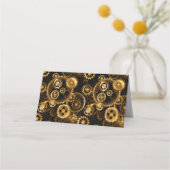 シームレススチームパンク真鍮ギア プレイスカード (裏面)