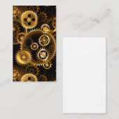 シームレススチームパンク真鍮ギア プレイスカード (正面/裏面)