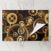 シームレススチームパンク真鍮ギア ペーパーパッド (折り畳み)