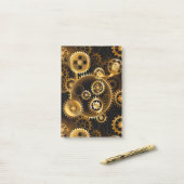 シームレススチームパンク真鍮ギア ポストイット (デスク上)