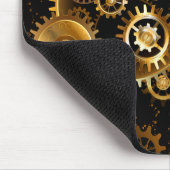 シームレススチームパンク真鍮ギア マウスパッド (コーナー)