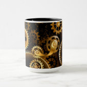 シームレススチームパンク真鍮ギア マグカップ (中央)