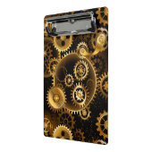シームレススチームパンク真鍮ギア ミニクリップボード (アングル2)