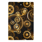 シームレススチームパンク真鍮ギア ミニクリップボード (裏面)