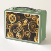 シームレススチームパンク真鍮ギア メタルランチボックス (裏面)