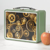 シームレススチームパンク真鍮ギア メタルランチボックス (インサイチュ)