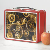シームレススチームパンク真鍮ギア メタルランチボックス (インサイチュ)