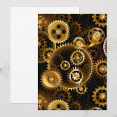 シームレススチームパンク真鍮ギア メニュー (正面/裏面)