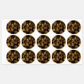 シームレススチームパンク真鍮ギア ラベル (シート)