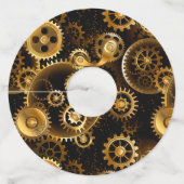 シームレススチームパンク真鍮ギア ワイングラスタグ (裏面)