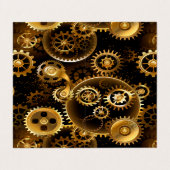 シームレススチームパンク真鍮ギア 名刺 (外部フラット)