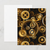 シームレススチームパンク真鍮ギア 案内状 (正面/裏面)