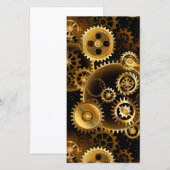シームレススチームパンク真鍮ギア 案内状 (正面/裏面)
