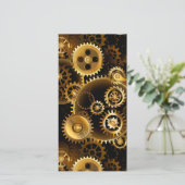 シームレススチームパンク真鍮ギア 案内状 (スタンド正面)