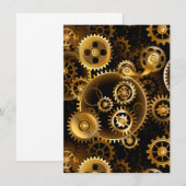 シームレススチームパンク真鍮ギア 案内状 (正面/裏面)