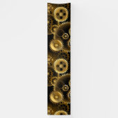 シームレススチームパンク真鍮ギア 横断幕 (縦)