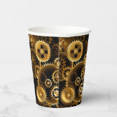 シームレススチームパンク真鍮ギア 紙コップ (右)