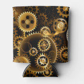 シームレススチームパンク真鍮ギア 缶クーラー (正面)