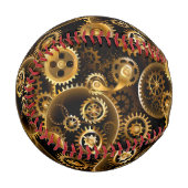 シームレススチームパンク真鍮ギア 野球ボール (正面左)