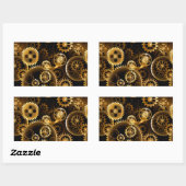 シームレススチームパンク真鍮ギア 長方形シール (シート)