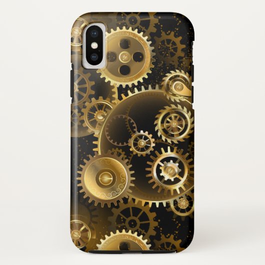 シームレススチームパンク真鍮ギア Case-Mate iPhoneケース (裏面)