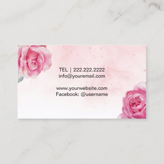 シームレススレッド&ニードルヴィンテージフローラ裁縫 名刺 (裏面)