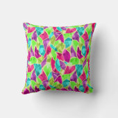 シームレスタイルモザイク万華鏡のように千変万化するパターン抽象芸術 モダン クッション (裏面)