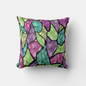 シームレスタイルモザイク万華鏡のように千変万化するパターン抽象芸術 モダン クッション (正面)