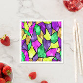 シームレスタイルモザイク万華鏡のように千変万化するパターン抽象芸術 モダン スタンダードカクテルナプキン (インサイチュ)