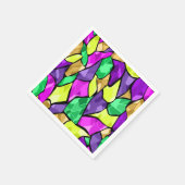 シームレスタイルモザイク万華鏡のように千変万化するパターン抽象芸術 モダン スタンダードカクテルナプキン (角)