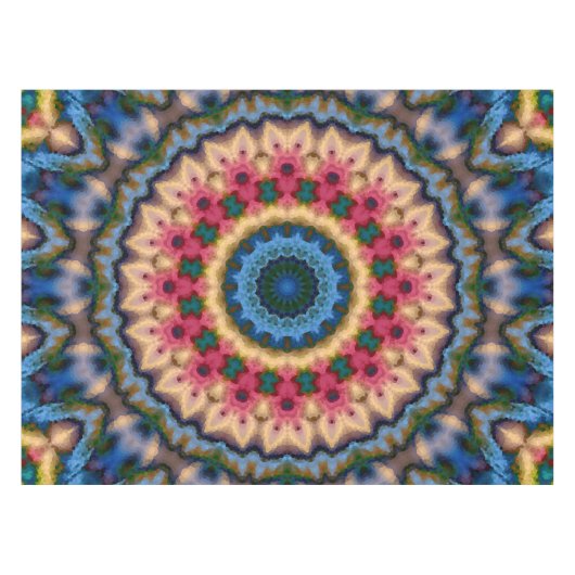 シームレスタイルモザイク万華鏡のように千変万化するパターン抽象芸術 モダン テーブルクロス (正面(横))