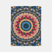 シームレスタイルモザイク万華鏡のように千変万化するパターン抽象芸術 モダン フリースブランケット (正面)