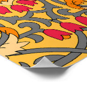 シームレスダマスクペイズリーパターン ポスター (角)