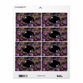 シームレスダークプラムフルーツ紫の果実さくらんぼpa ラベル (フルシート)