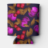 シームレスダークプラムフルーツ紫の果実さくらんぼpa 缶クーラー (正面)