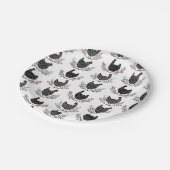 シームレスチキンパターン ペーパープレート (アングル)