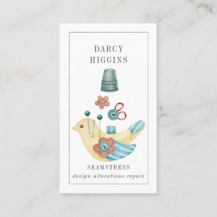 シームレステーラピンクッションシンブルボタン 名刺