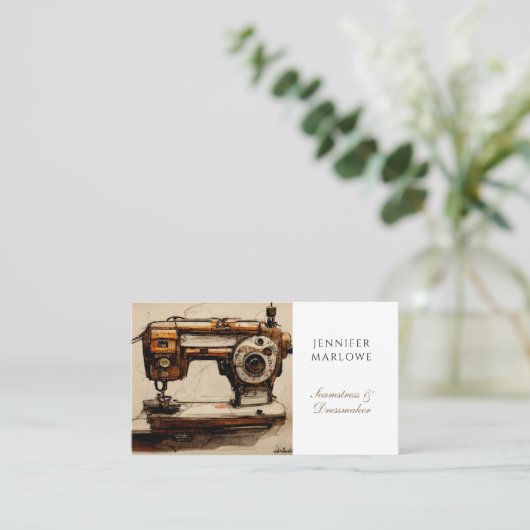 シームレスドレスメーカー裁縫機 名刺 (スタンド正面)