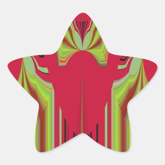 シームレスハクナマタタデザイン 星シール (正面)