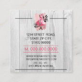 シームレスハンド縫いドレスメーカースクエアビジネスCa スクエア名刺 (裏面)