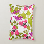 シームレスハーベストグレープピンクのバラの花フローラc アクセントクッション (裏面(縦))