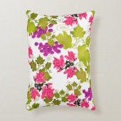 シームレスハーベストグレープピンクのバラの花フローラc アクセントクッション (正面(垂直))