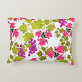 シームレスハーベストグレープピンクのバラの花フローラc アクセントクッション (裏面)