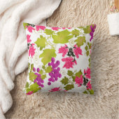 シームレスハーベストグレープピンクのバラの花フローラc クッション (ブランケット)