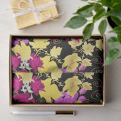 シームレスハーベストグレープピンクのバラの花フローラc 薄葉紙 (ギフト)