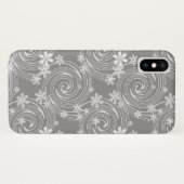 シームレスバイオレット渦巻きラバンダー色の花フローラ Case-Mate iPhoneケース (裏面(横))