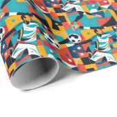 シームレスパタンサッカースポーツ ラッピングペーパー (ロールコーナー)