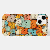 シームレスパターンかわいいかわいい猫ケースメイトiPhone Case-Mate iPhoneケース (裏面 (横))