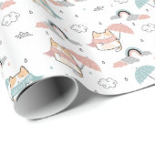 シームレスパターンかわいいかわいい猫 ラッピングペーパー (ロールコーナー)