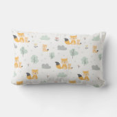 シームレスパターンかわいいキツネ ランバークッション (裏面)